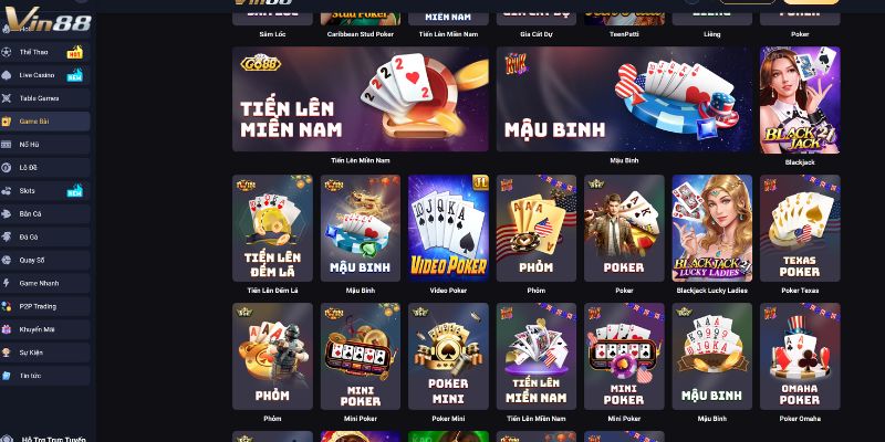 Nhà cái Vin88 cung cấp hàng loạt các hình thức giải trí đỉnh cao